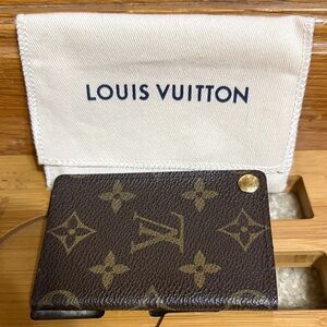 Louis Vuitton Monogram Card Case in Dark Brown and Gold